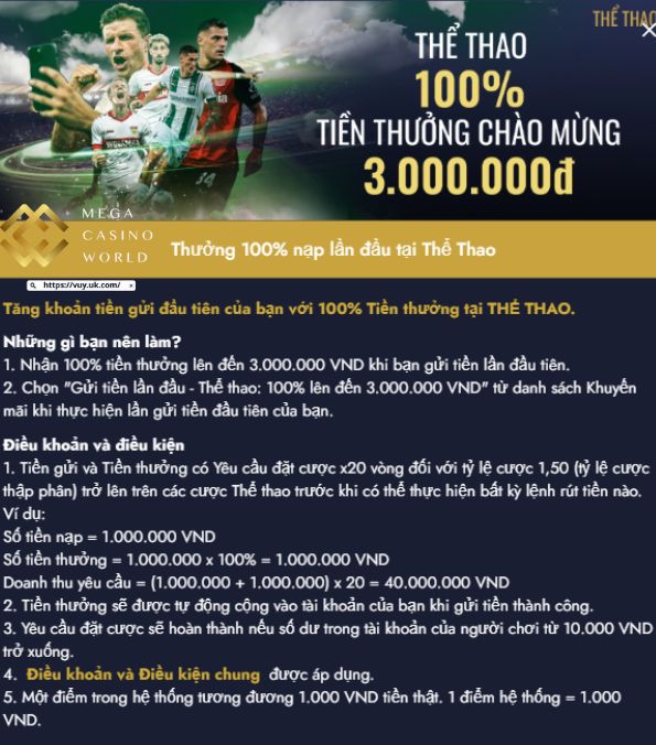 Thể Thao – Nhân Đôi Tiền Gửi Ban Đầu
